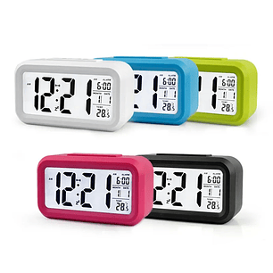Reloj Despertador Pantalla Led Feha Temperatura Alarma
