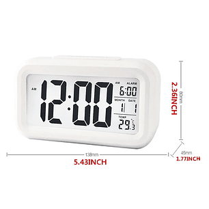 Reloj Despertador Pantalla Led Feha Temperatura Alarma