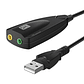 Tarjeta De Sonido Usb 3d Virtual 5hv2 7.1 - Miniatura 2