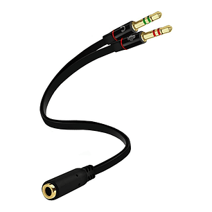 Cable Adaptador 3.5mm Para Audifonos Con Micrófono