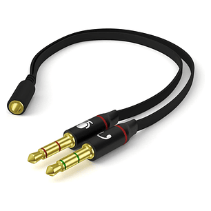 Cable Adaptador 3.5mm Para Audifonos Con Micrófono