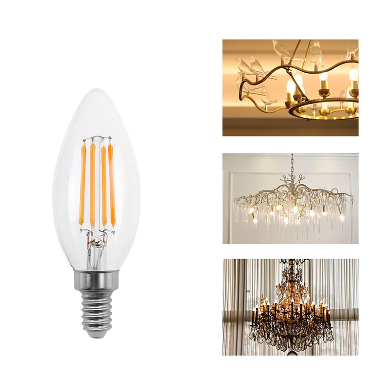 Ampolleta Led Luz Calidad Vintage Retro 4 Watts E14 3