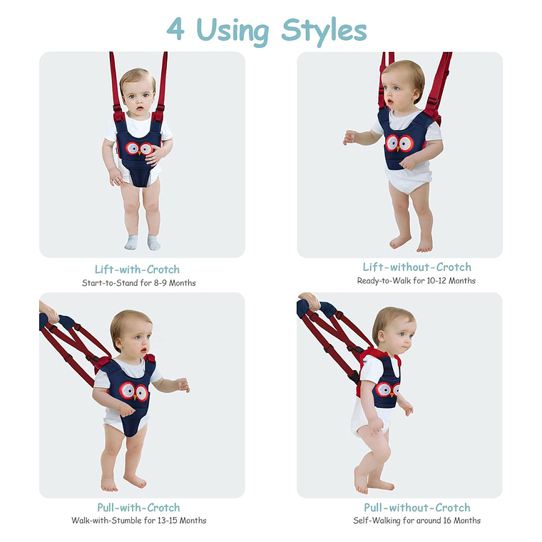 Arnés Aprender A Caminar Bebés Cinturón Fulares Portabebés 4