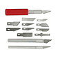 Set Bisturi Cuchillos Cartoneros Maqueteria 13 Pcs - Miniatura 2
