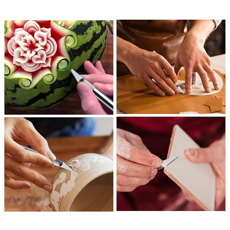 Set Bisturi Cuchillos Cartoneros Maqueteria 13 Pcs 4