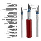 Set Bisturi Cuchillos Cartoneros Maqueteria 13 Pcs - Miniatura 3