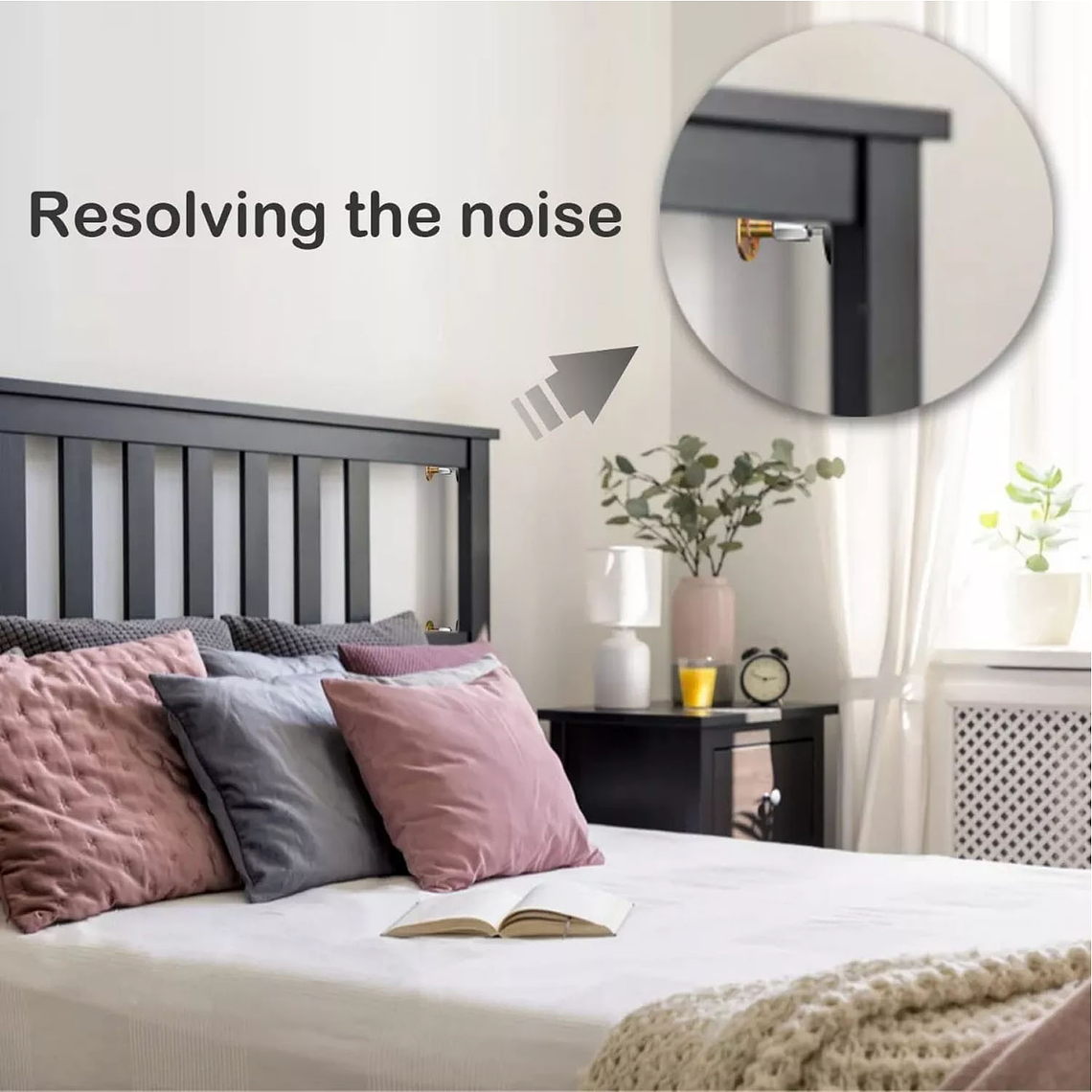 Tope Cama Pared Mueble Ajustable Antivibración 2 Unidades 3