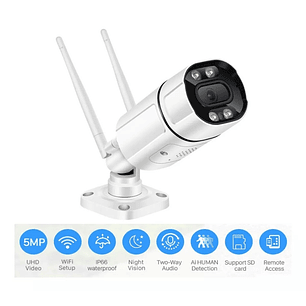 Cámara Exterior Wifi 4mp 1080p Hd