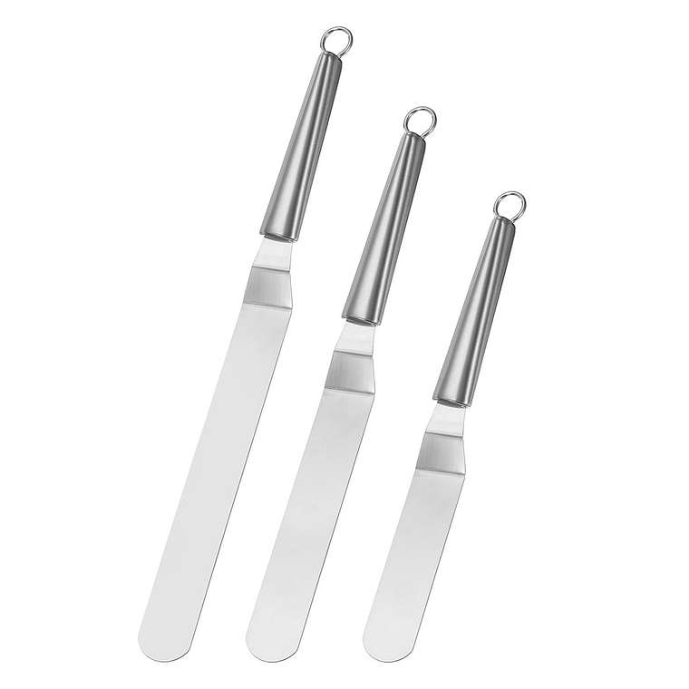 Set 3 Espátulas Alisadora Repostera Decoración Tortas 1