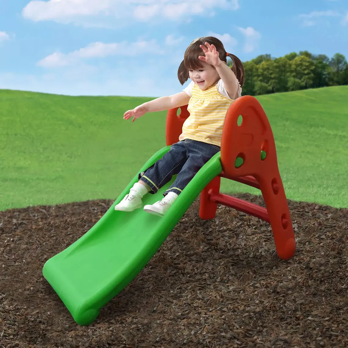 Resbalín Plástico Tobogán Plegable Niños Juego Infantil 5