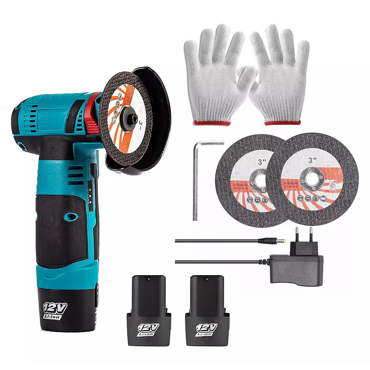 Mini Esmeril Amoladora Angular Inalámbrico 2 Baterías 1