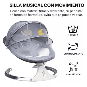 Silla Mecedora Electrica Inteligente Bebés Multifuncion