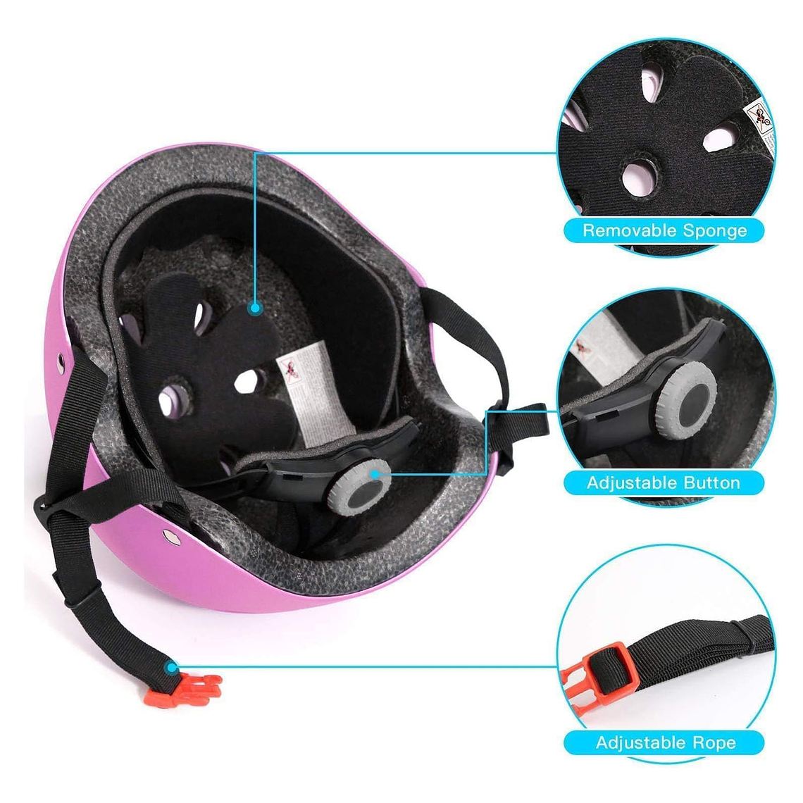 Juego De Equipo De Protección 7 En 1, Kit De Casco Niñ@s 5