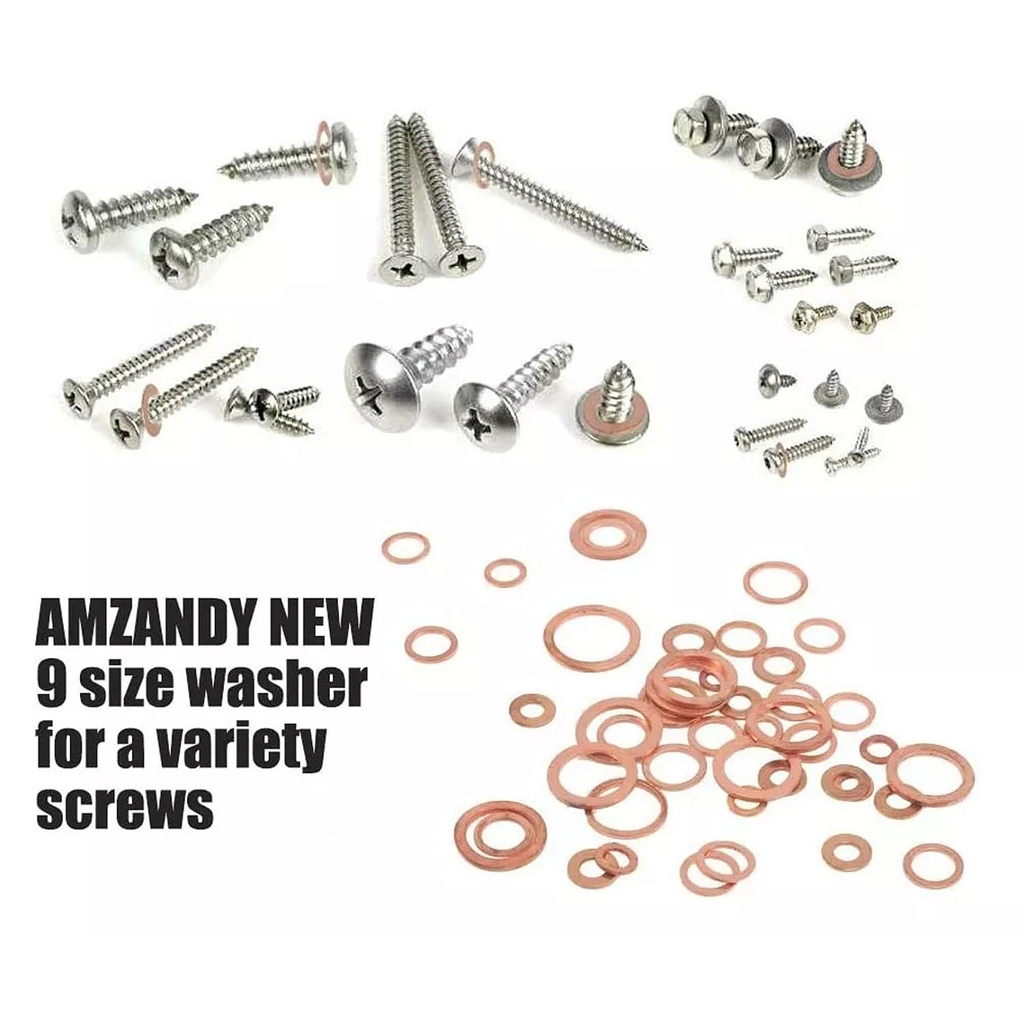 Set 200 Pcs De Arandelas O Sellos De Cobre Diferente Medida 3