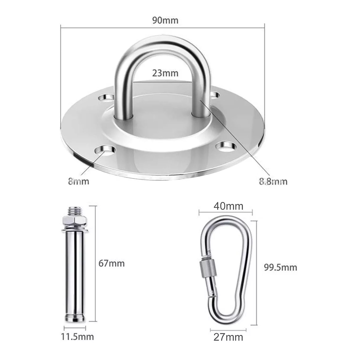 Ganchos De Techo De Suspensión Alta Calidad Para Yoga Hamaca 4