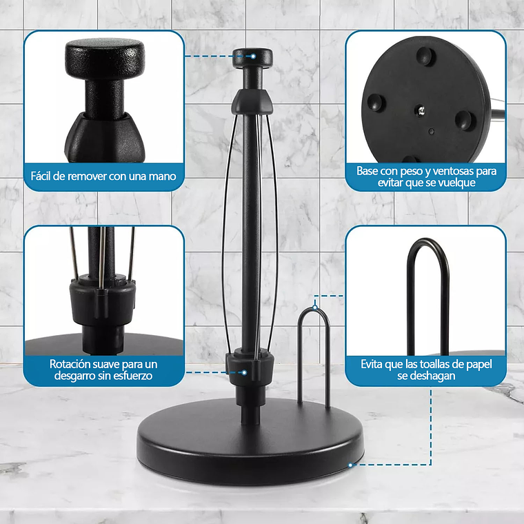 Soporte Para Toallas De Papel Con Trinquete Para Cocina 2