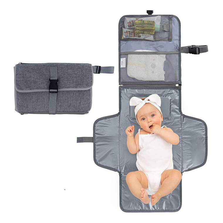 Cambiador Pañales Portátil Impermeable Bebé Mudador Plegable 1