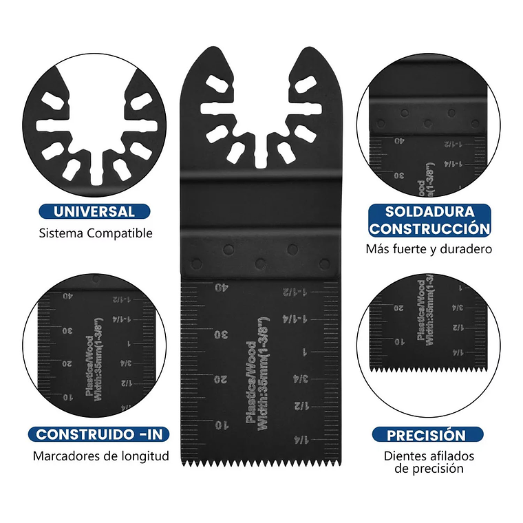 20 Hoja Oscilante Multifuncional Sierra Multiherramienta 3
