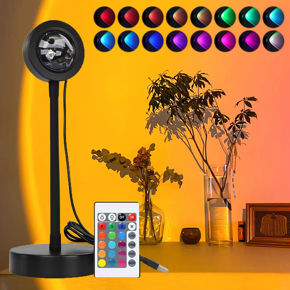 Lámpara De Proyección Sunset Fotografía Luz Ambiente Punkzz 1