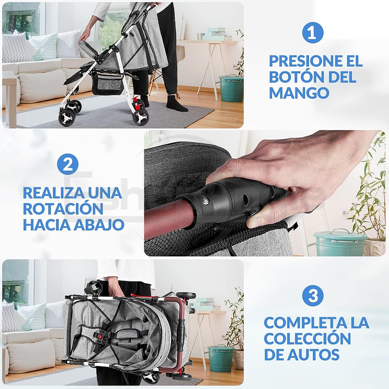 Coche Paraguas De Paseo Para Bebé Plegable Y Resistente 5
