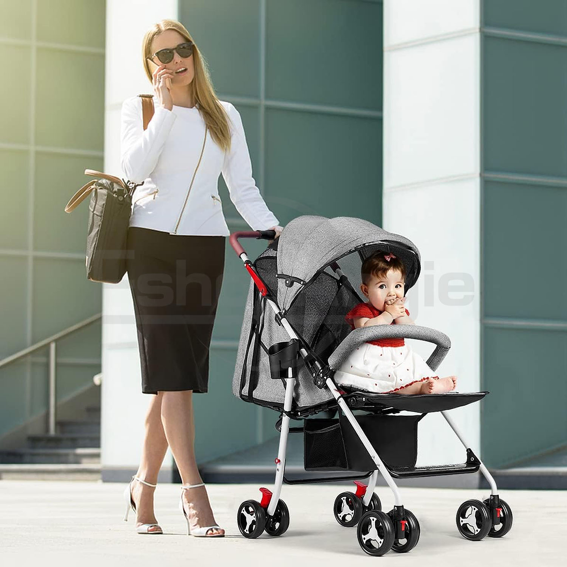 Coche Paraguas De Paseo Para Bebé Plegable Y Resistente 6