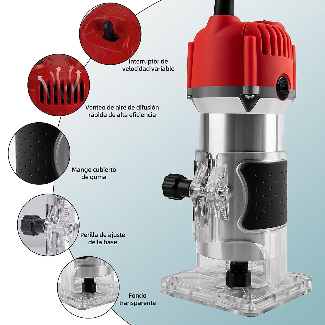 Fresadora Router Tupi 33000rpm Toma De 1/4 3