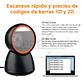 Scanner Lector Código De Barras 1d 2d Escritorio Usb Laser - Miniatura 2