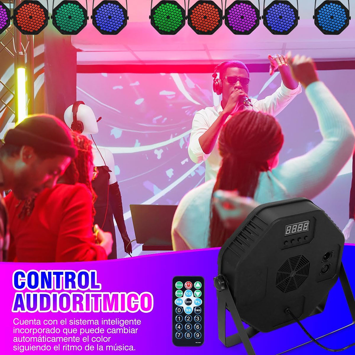 Foco Par Led Slim 84x3w Rgb 3 En 1 Luces De Fiesta 4