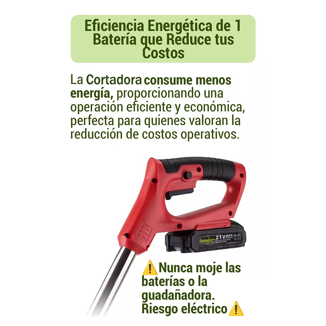 Orilladora Cortacesped Inalambrica Con Batería 5