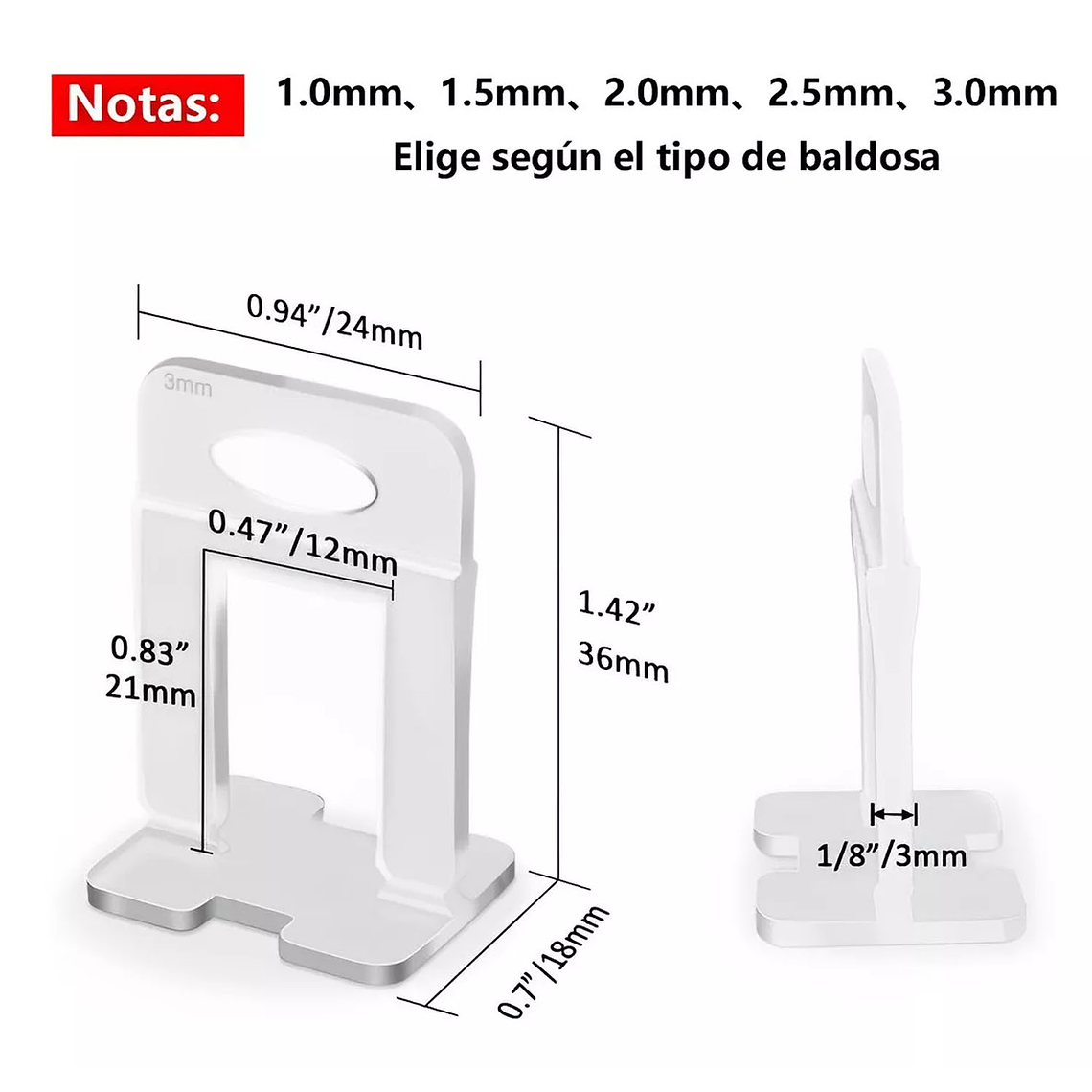 Kit Niveladores De Cerámico Piso 100 Cuñas + Clips + Alicate 6