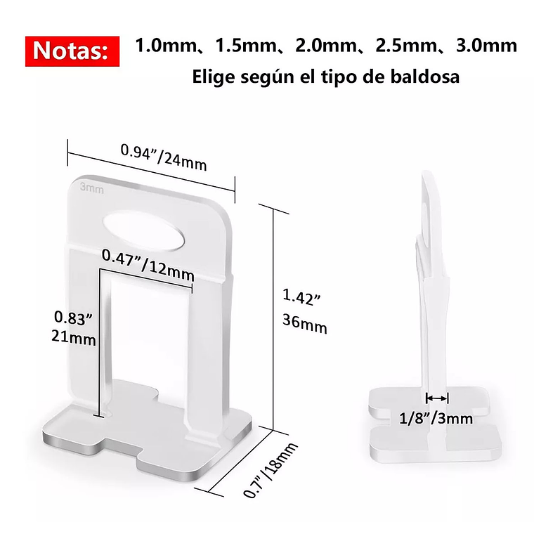 Kit Niveladores De Cerámico Piso 100 Cuñas + Clips + Alicate 6