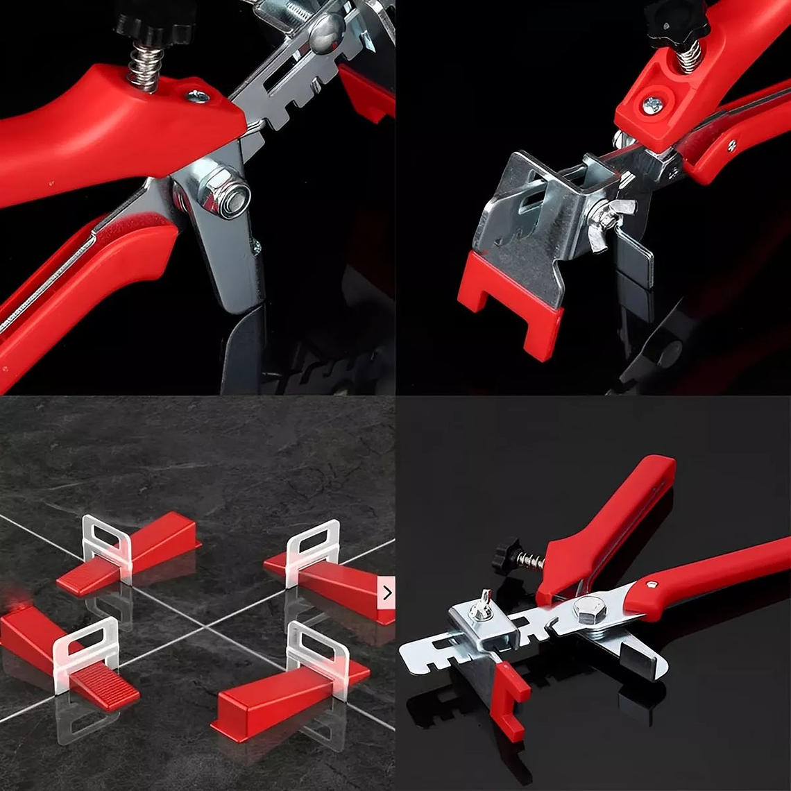 Kit Niveladores De Cerámico Piso 100 Cuñas + Clips + Alicate 4