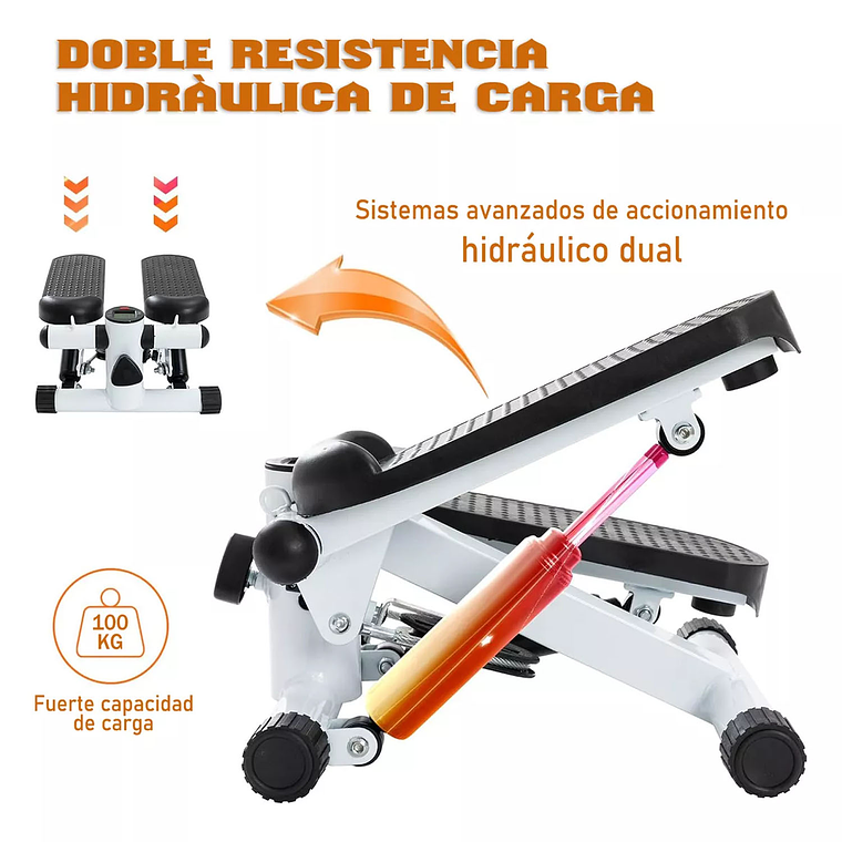 Mini Maquina Escaladora Ejercicios Stepper Bandas Elásticas 3