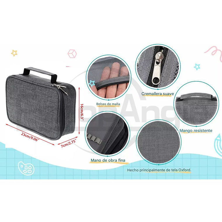 Estuche Para Lápices 72 Ranuras Lapiceras Organizador Escolar 6