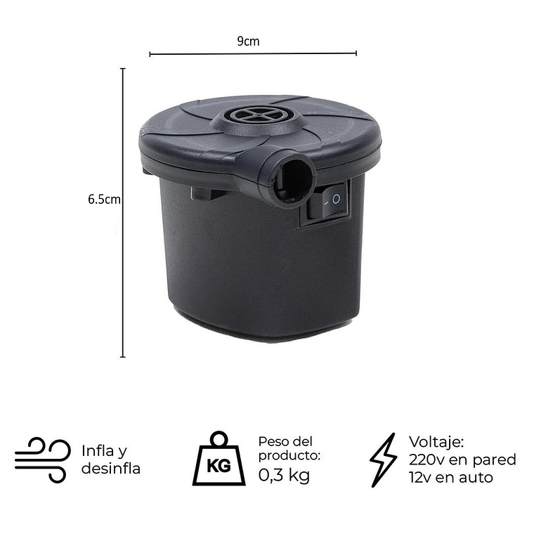 Inflador Eléctrico Multifuncional Para 220v/12v 4