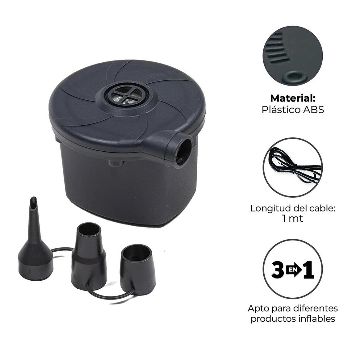 Inflador Eléctrico Multifuncional Para 220v/12v 2