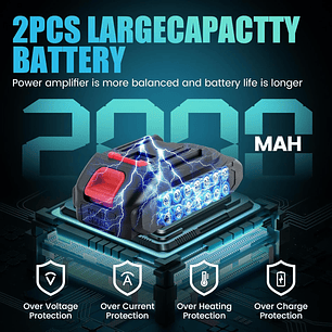 Motosierra Electrica Inalámbrica 2 Baterias Y Accesorios