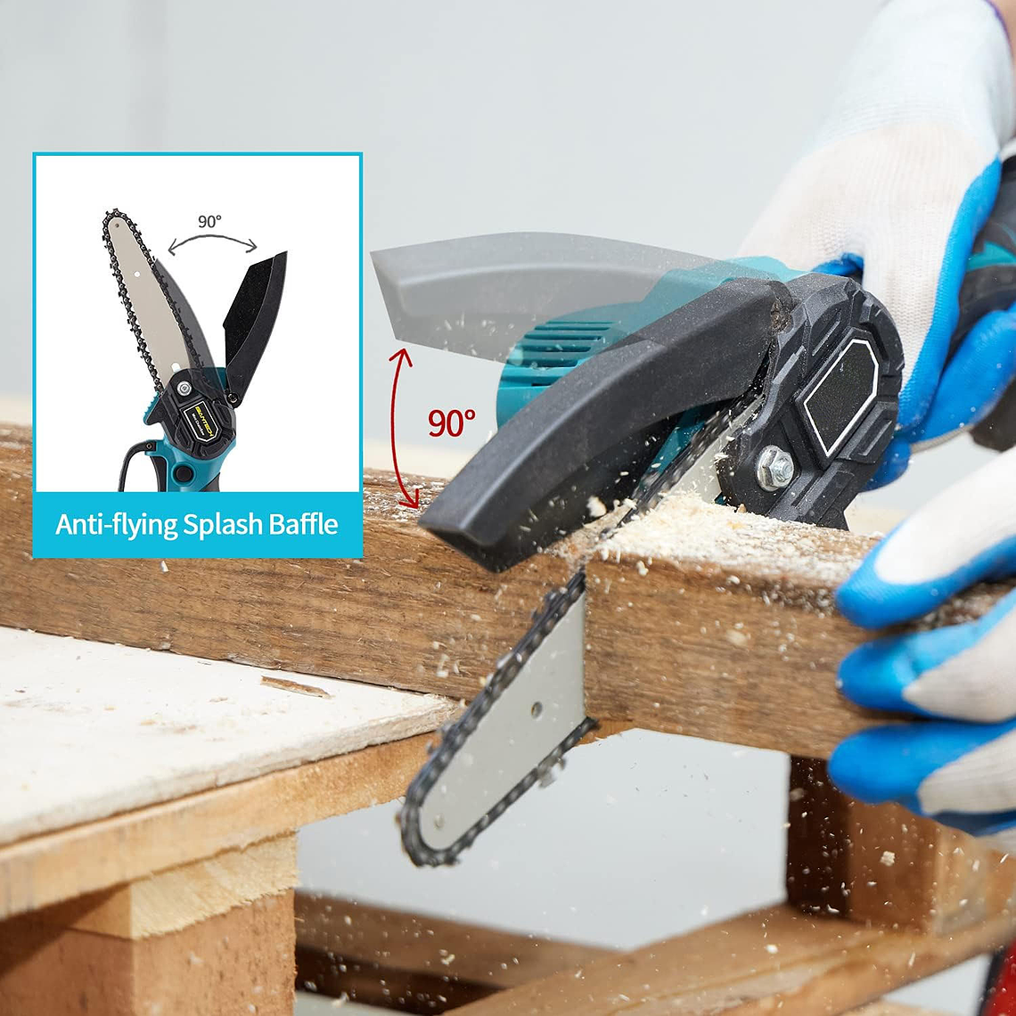 Motosierra Electrica Inalámbrica 2 Baterias Y Accesorios 4