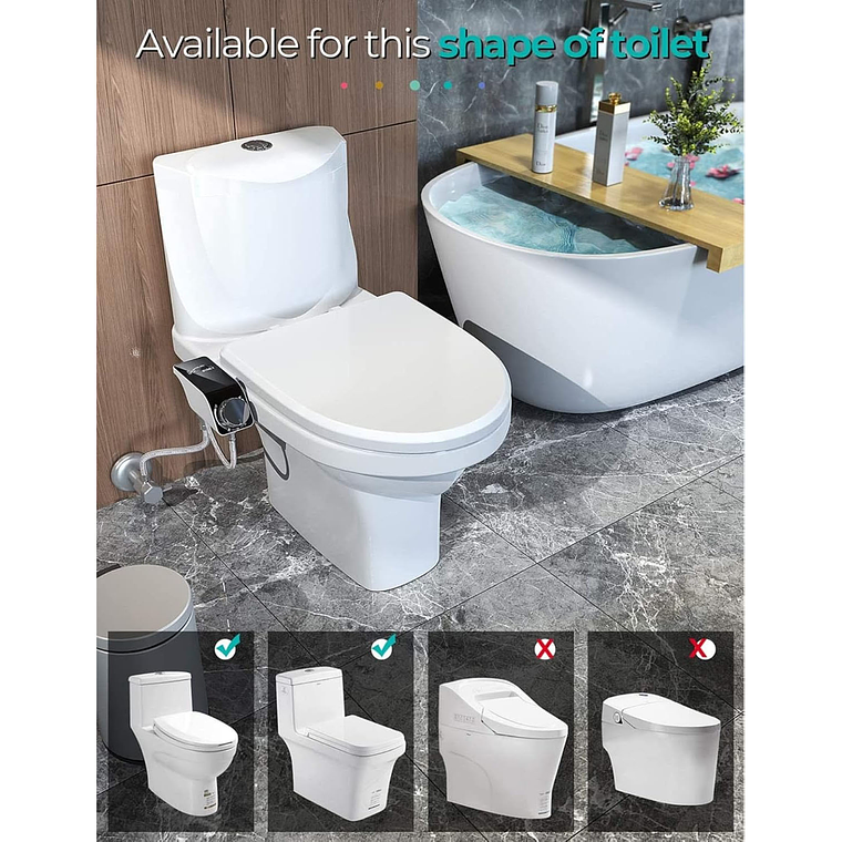 Bidet Wc Inodoro Ajustable Universal Fácil Instalación 6