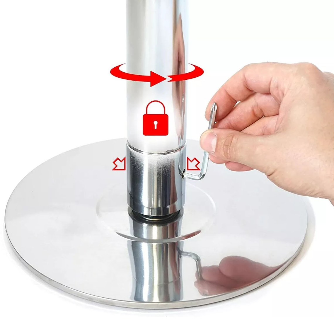 Barra Profesional Pole Dance Fitness Portatil Fijo-giratorio 4