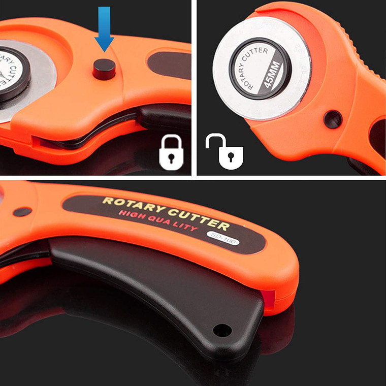 Kit Cortador De Tela Circular Para Ropa Herramienta Costura 4