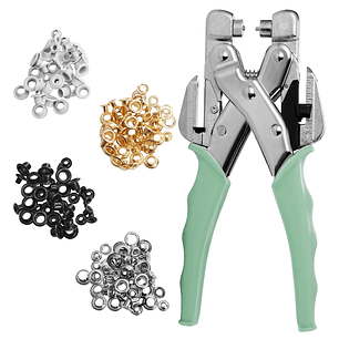 Kit Remachadora Perforadora Ojetillos Más 160 Ojetillos