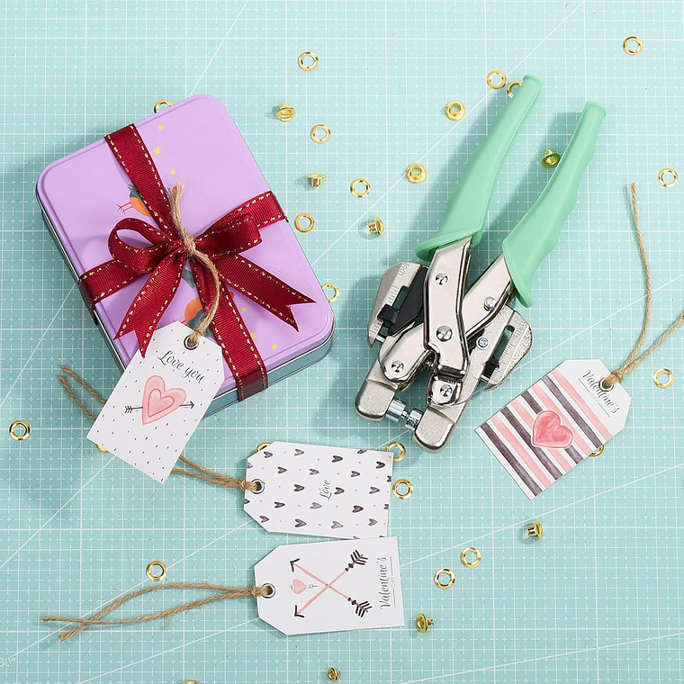 Kit Remachadora Perforadora Ojetillos Más 160 Ojetillos 9