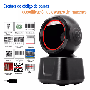 Lector Scanner De Códigos Qr / Barras 2d/1d Escritorio Usb