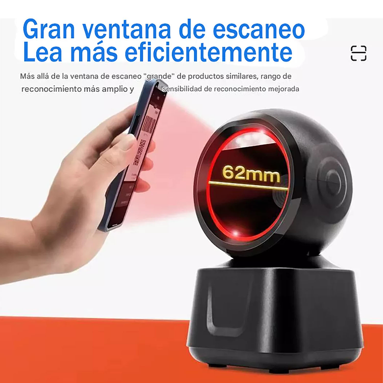 Lector Scanner De Códigos Qr / Barras 2d/1d Escritorio Usb 3