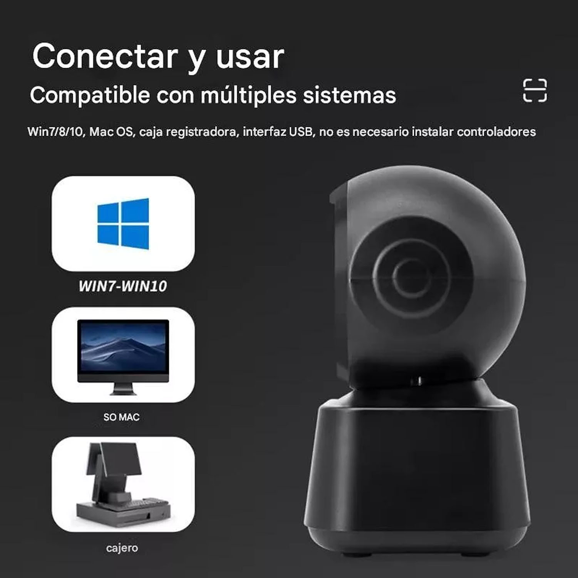 Lector Scanner De Códigos Qr / Barras 2d/1d Escritorio Usb 4