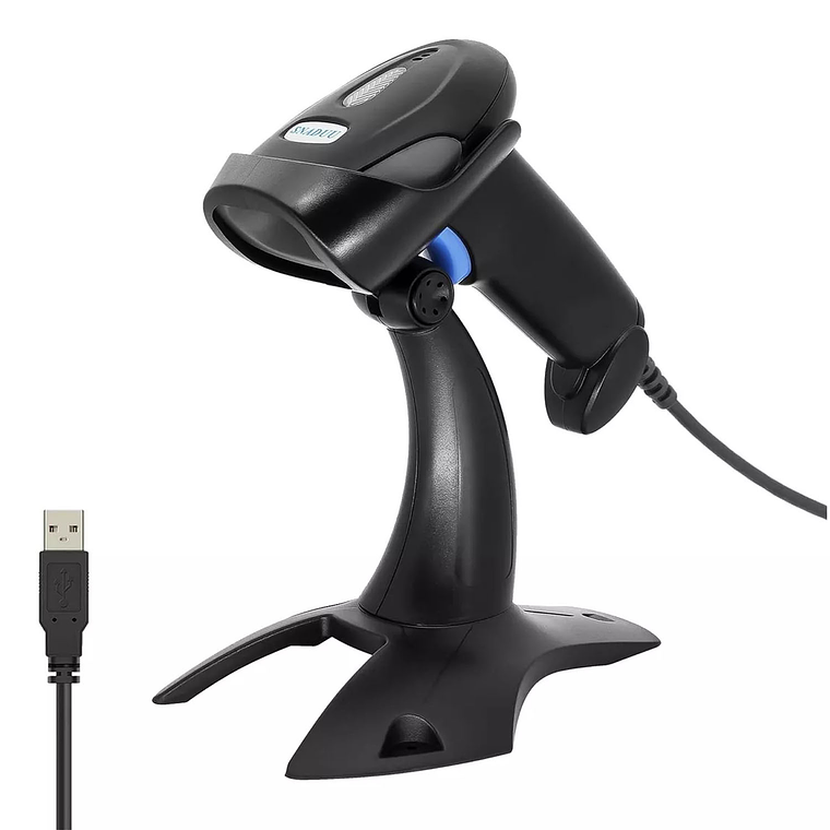 Lector Codigo De Barra Laser Usb Con Base 1