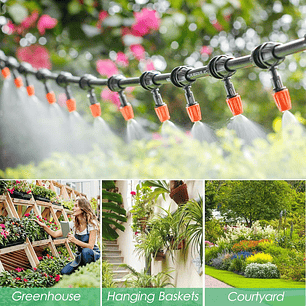 Kit De Riego Por Goteo 40+10 Metros Ahorro Agua 177 Piezas