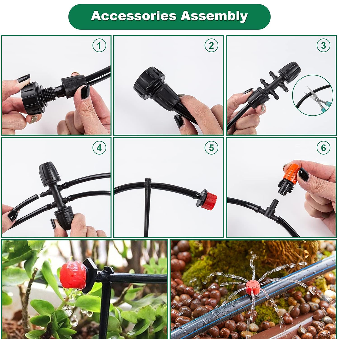 Kit De Riego Por Goteo 40+10 Metros Ahorro Agua 177 Piezas 5