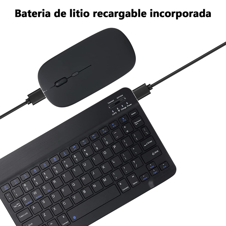 Kit Teclado + mouse Inalambrico Bluetooth Para Pc Android IOS 5